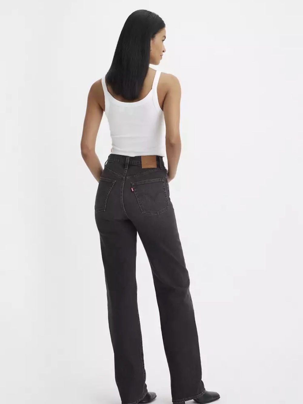 Levi's Premium Ribcage High-rise Straight Leg Black women’s jeans size 24 - Picture 11 of 11